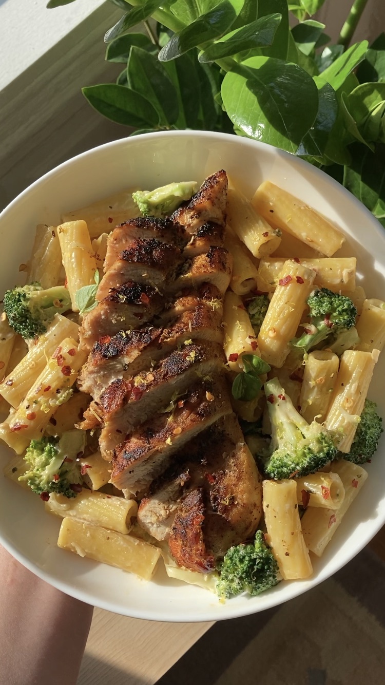 Lemon Broccoli Pasta with Blackened&nbsp;Chicken
